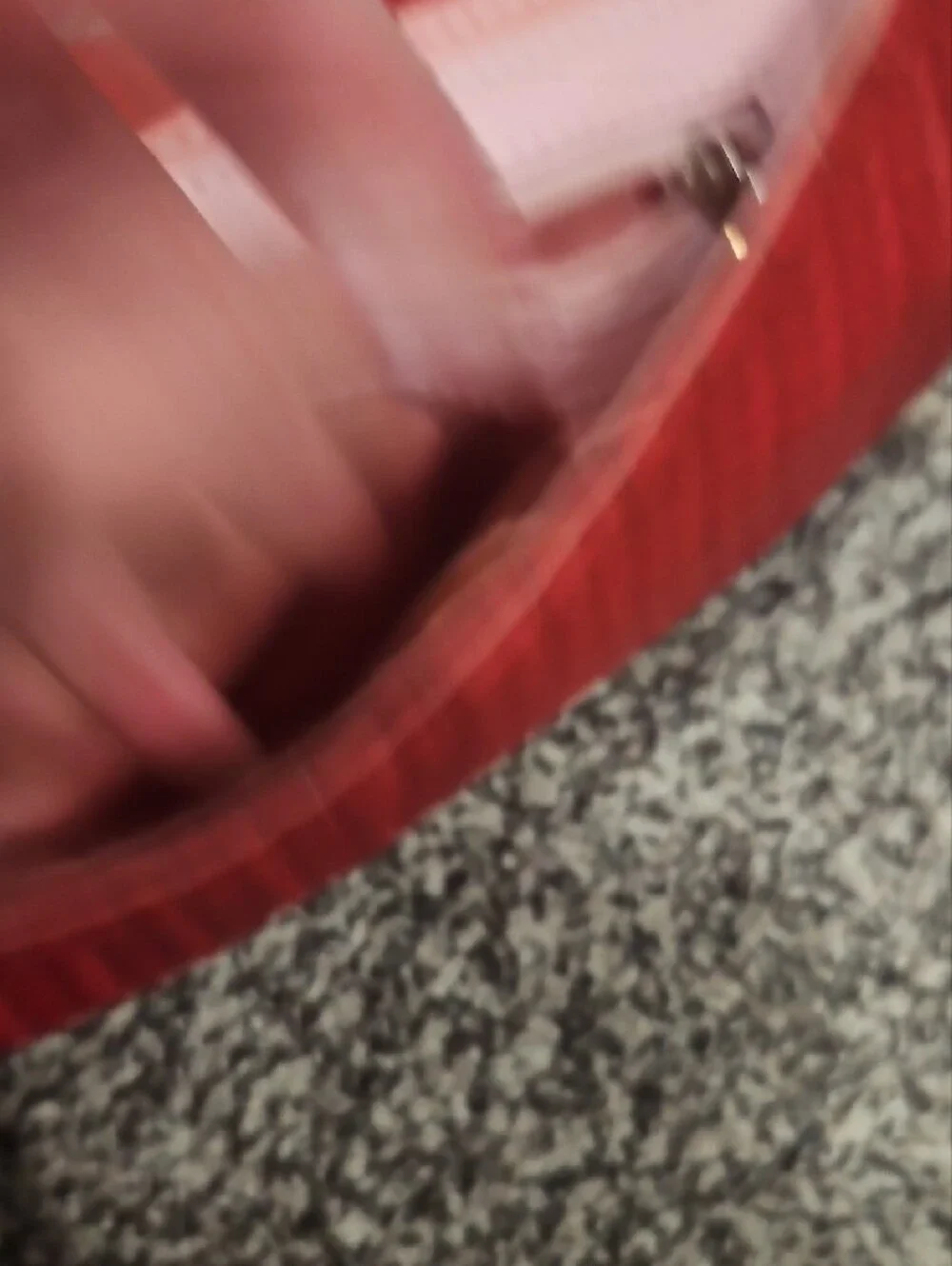 Red Woven Envelope Clutch with Silver Chain